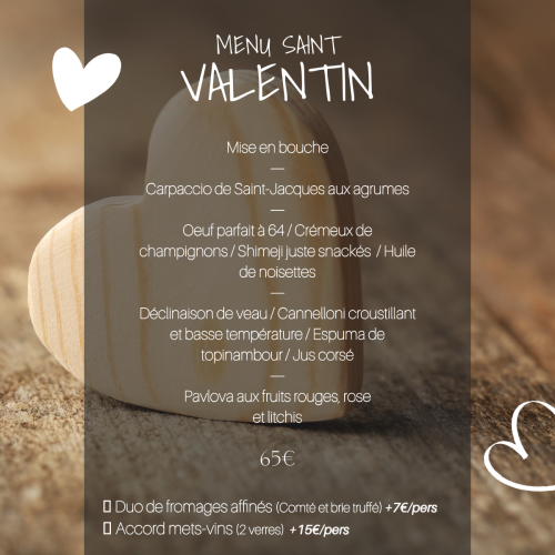 Image de Menu Spécial Saint-Valentin